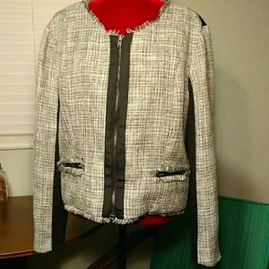 Elle Gray Black Shimmer Suit Jacket